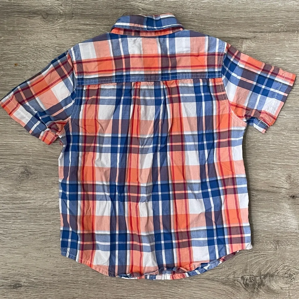 Baby Gap orange and blue plaid size 2 yrs